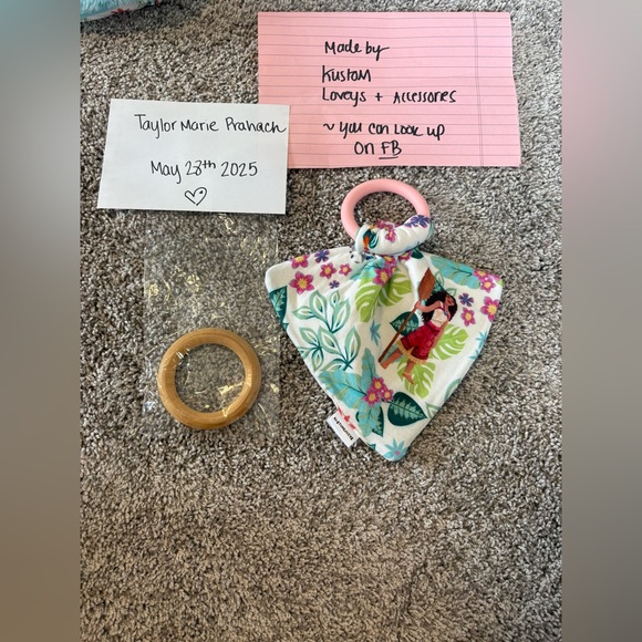 Posh Peanut Other - Posh peanut Disney princess Moana custom made lovey for pacifier NWOT